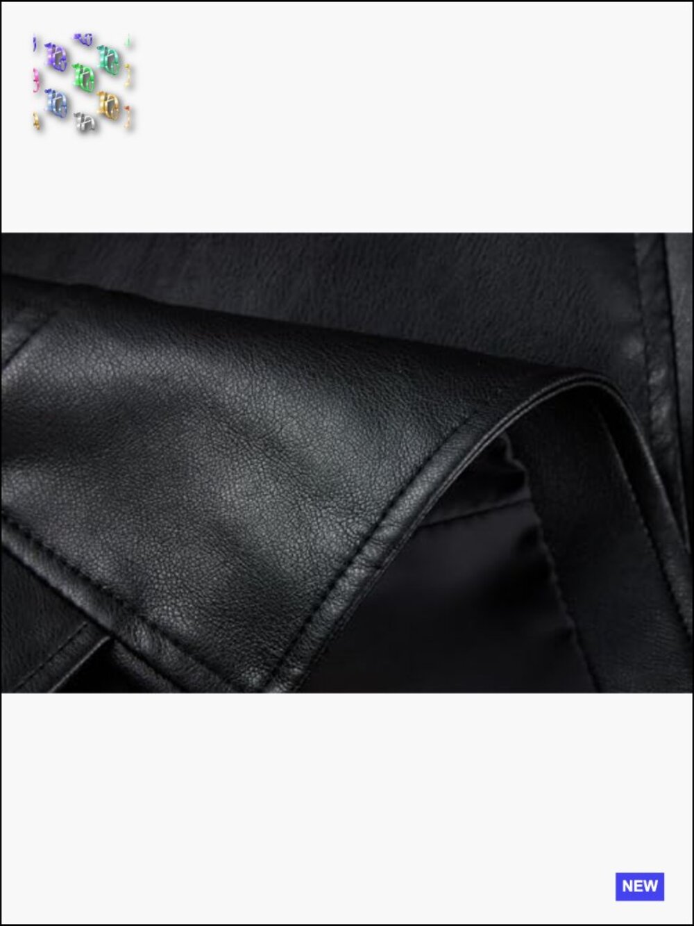 Faux Leather Moto Jacket Zip Up Cropped Motorcycle Coat with Pockets - Picture 2 of 6